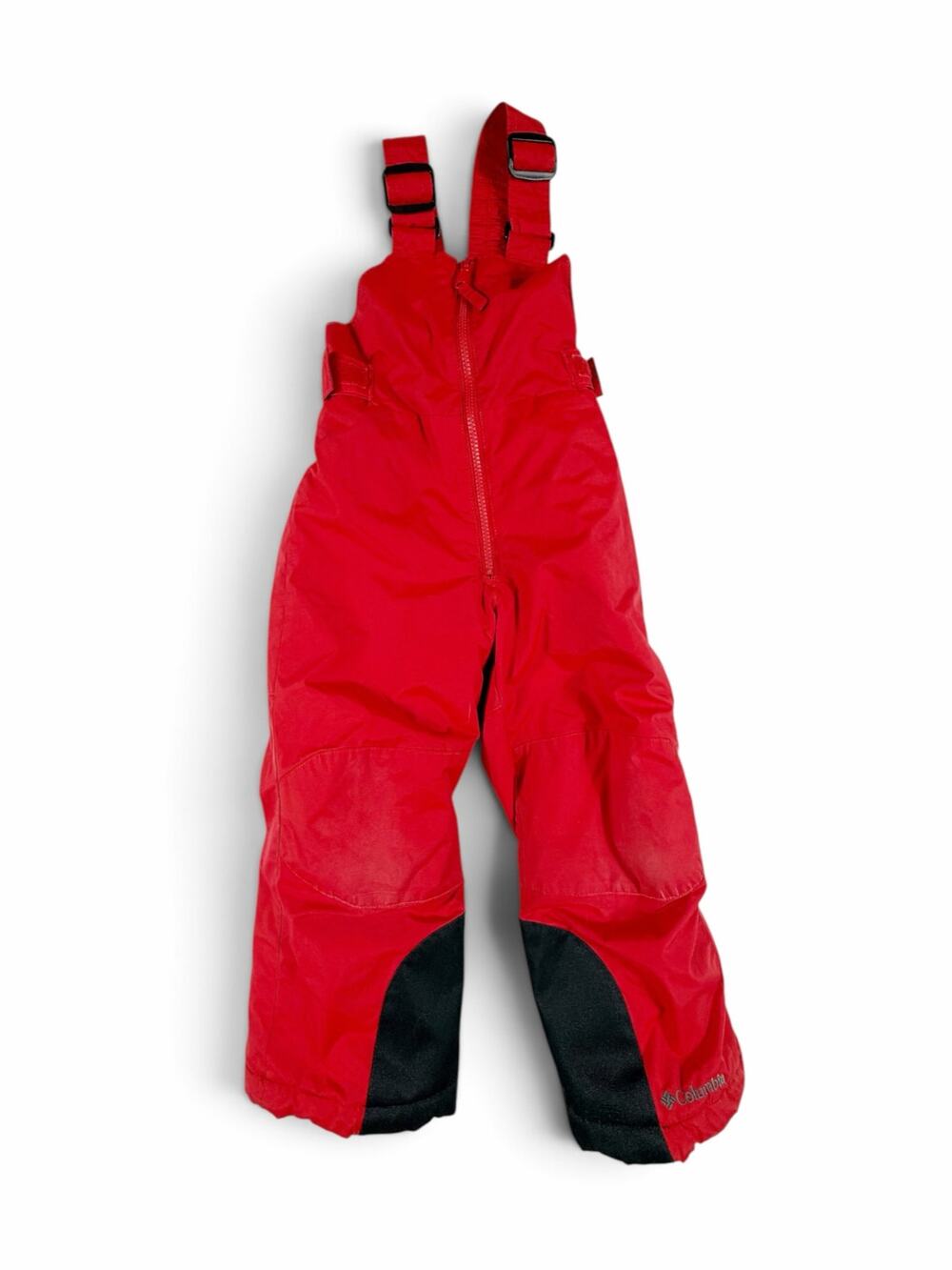 Columbia Omni-Shield Kids Insulated Snow Bib Ski Pants Red Black 4-5